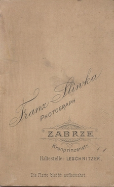Zdjcie wykonane w Atelier Franz Sliwka.